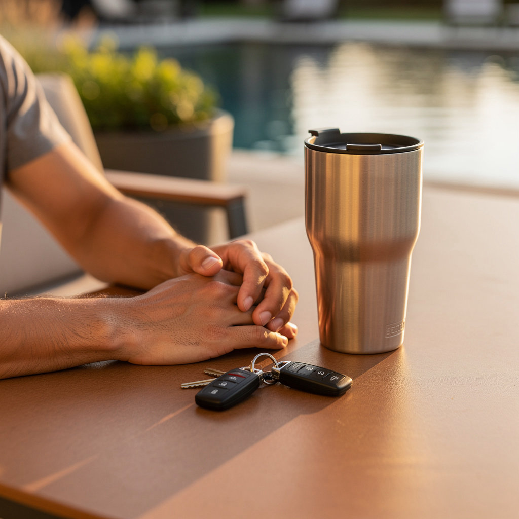 Positano Apartments community amenities including landscaped grounds and play areas for residents in Santa Barbara